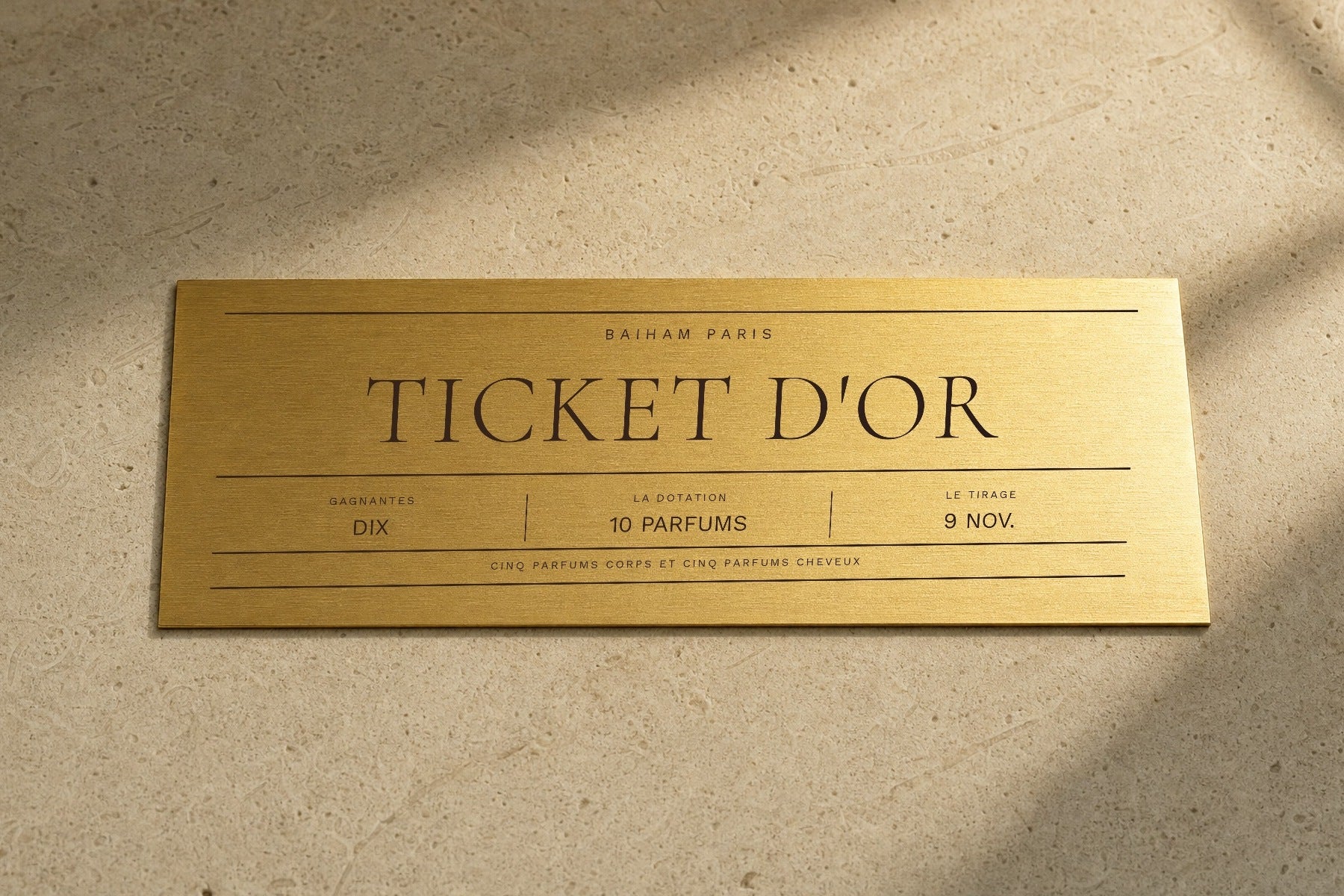 Le ticket d'or